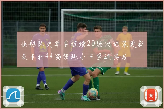 快船队史单季连续20场次记录更新麦卡杜44场领跑小卡紧追其后